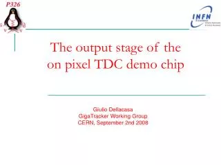 the output stage of the on pixel tdc demo chip