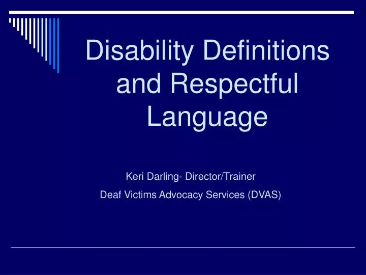 disability definitions and respectful language