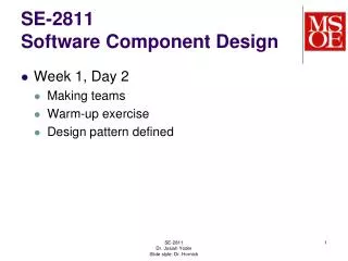 SE-2811 Software Component Design