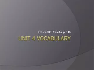 Unit 4 Vocabulary