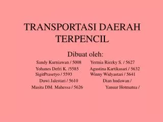 transportasi daerah terpencil