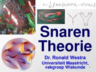 Snaren Theorie Dr. Ronald Westra Universiteit Maastricht, vakgroep Wiskunde