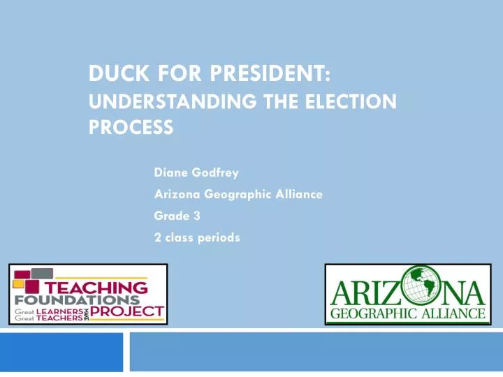 duck for president understanding the election process