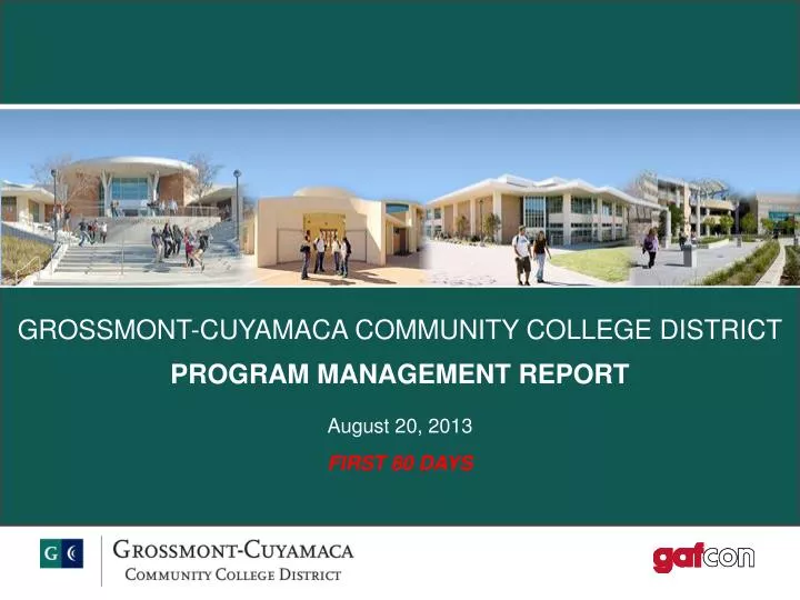 grossmont cuyamaca community college district program management report