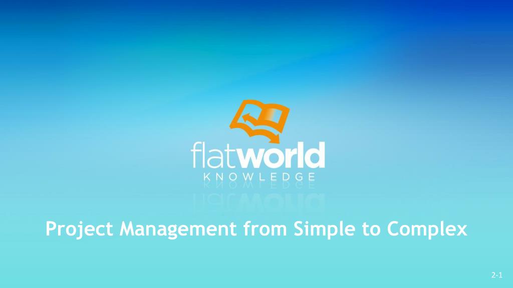 PPT - Project Management from Simple to Complex PowerPoint Presentation ...