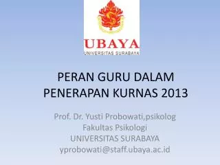 peran guru dalam penerapan kurnas 2013