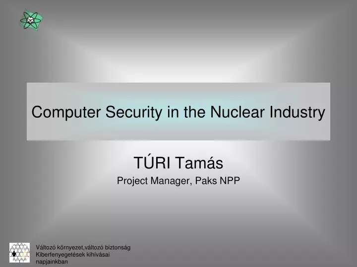 computer security in the nuclear industry
