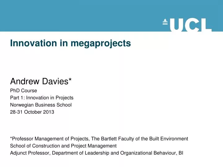innovation in megaprojects
