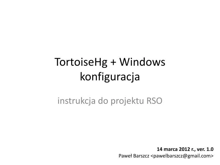 tortoisehg windows konfiguracja
