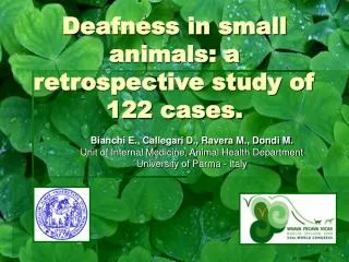 Deafness in small animals: a retrospective study of 122 cases.