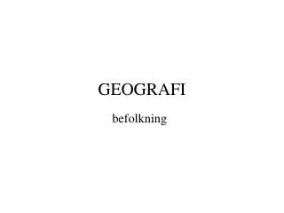 geografi