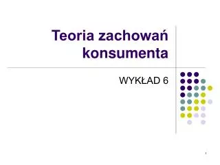 teoria zachowa konsumenta