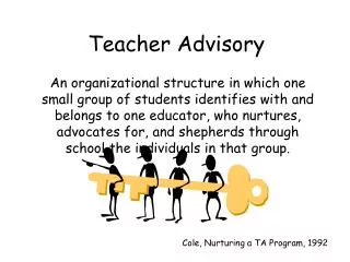Teacher Advisory