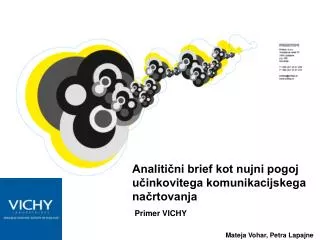analiti ni brief kot nujni pogoj u inkovitega komunikacijskega na rtovanja
