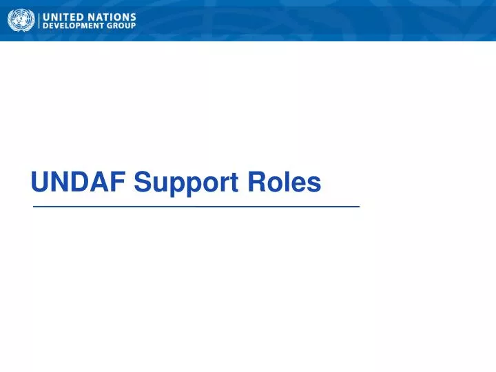 undaf support roles