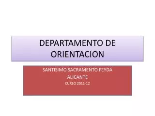 departamento de orientacion