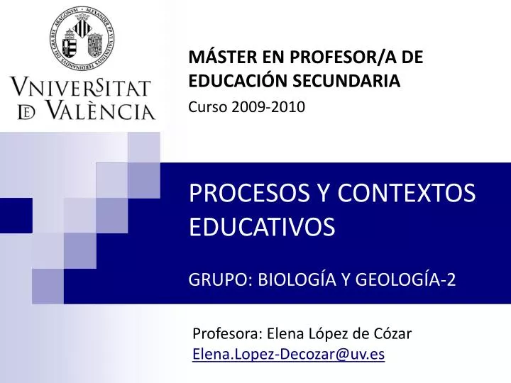 procesos y contextos educativos grupo biolog a y geolog a 2