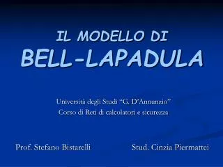 il modello di bell lapadula