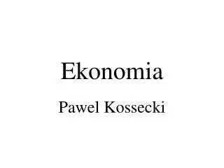 ekonomia