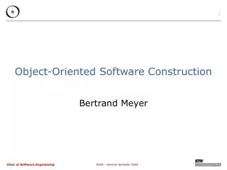 object oriented software construction