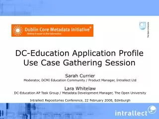 DC-Education Application Profile Use Case Gathering Session