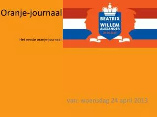 oranje journaal