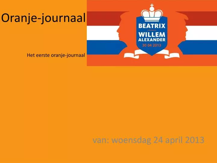 oranje journaal