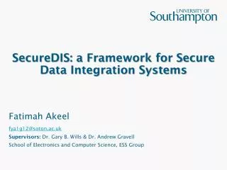 SecureDIS: a Framework for Secure Data Integration Systems