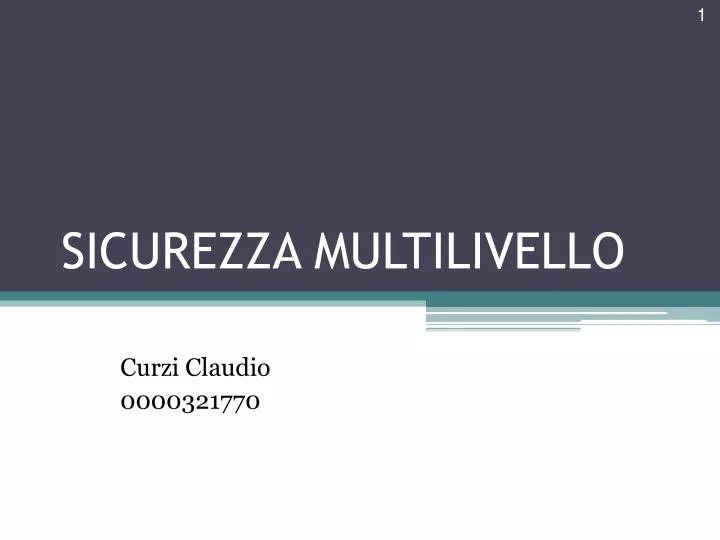 sicurezza multilivello