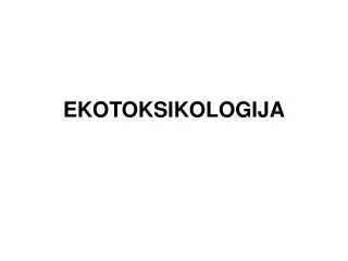 ekotoksikologija