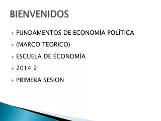 bienvenidos