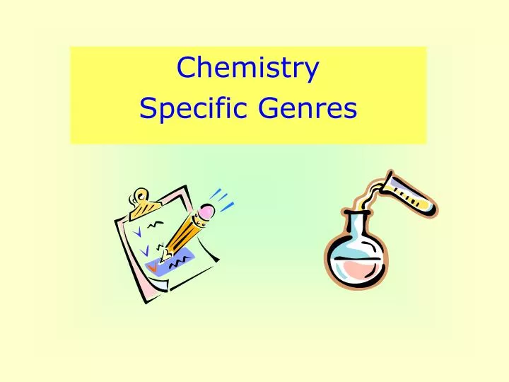 chemistry specific genres