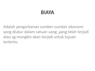 biaya