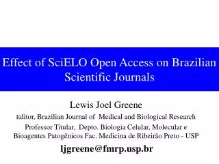 Effect of SciELO Open Access on Brazilian Scientific Journals