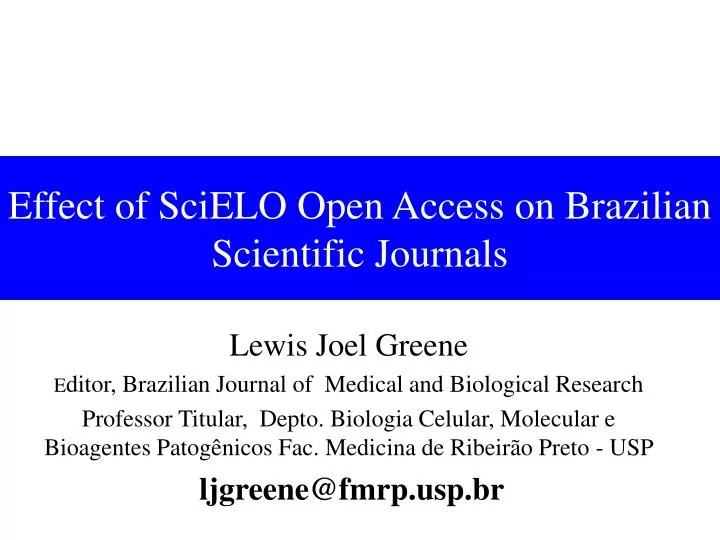 effect of scielo open access on brazilian scientific journals