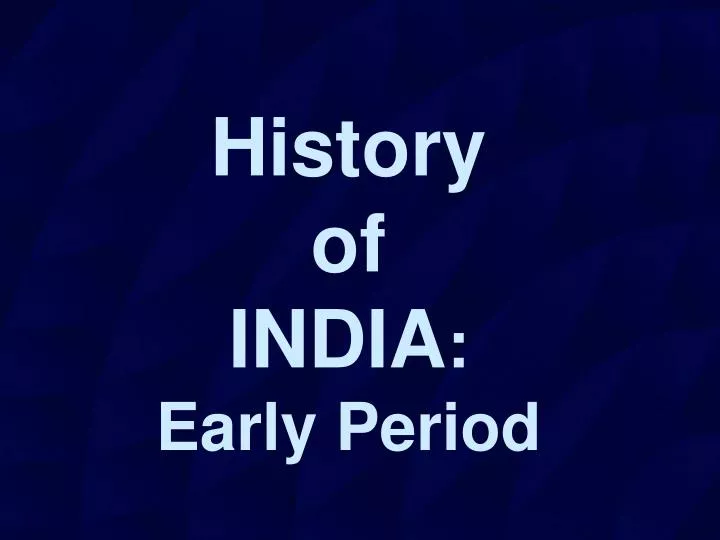 history of india early period