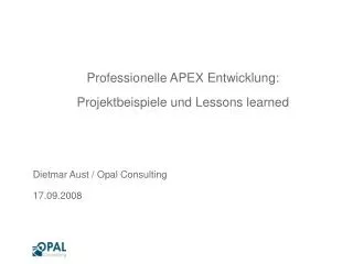 professionelle apex entwicklung projektbeispiele und lessons learned