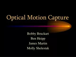 Optical Motion Capture