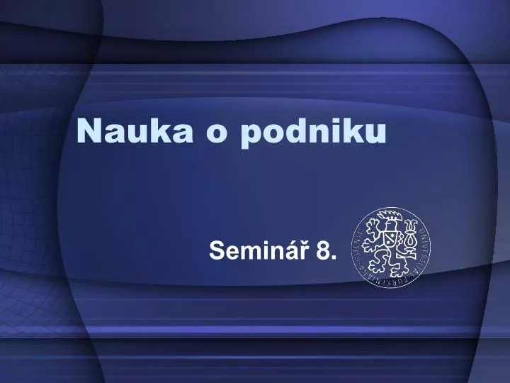 nauka o podnik u