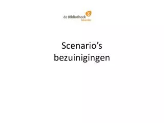 scenario s bezuinigingen