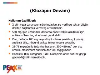 klozapin devam