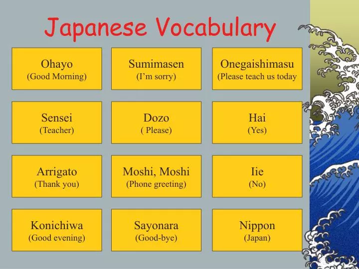 japanese vocabulary