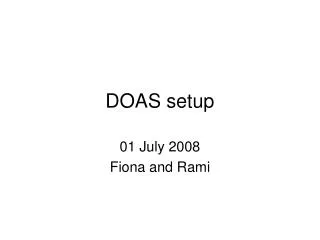 DOAS setup