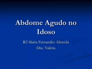 abdome agudo no idoso