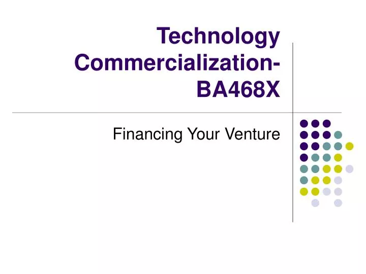 technology commercialization ba468x