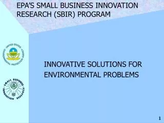 INNOVATIVE SOLUTIONS FOR ENVIRONMENTAL PROBLEMS