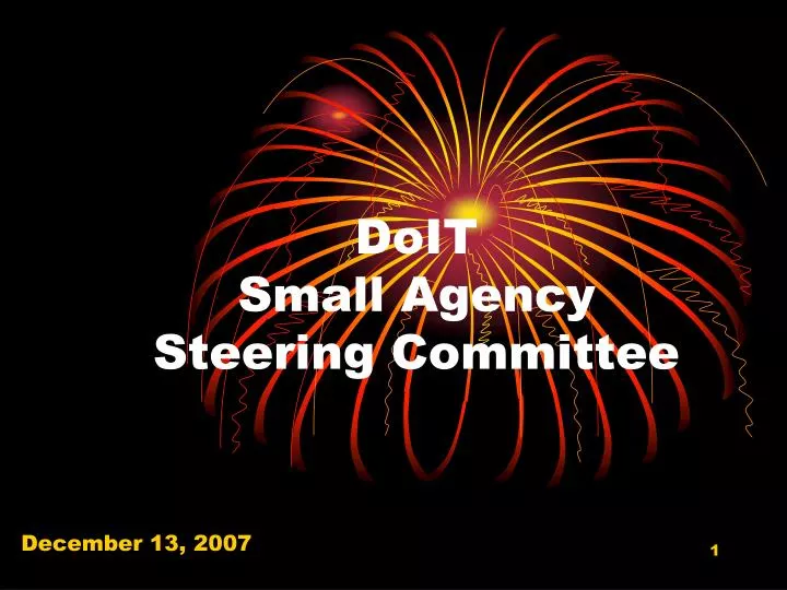 doit small agency steering committee