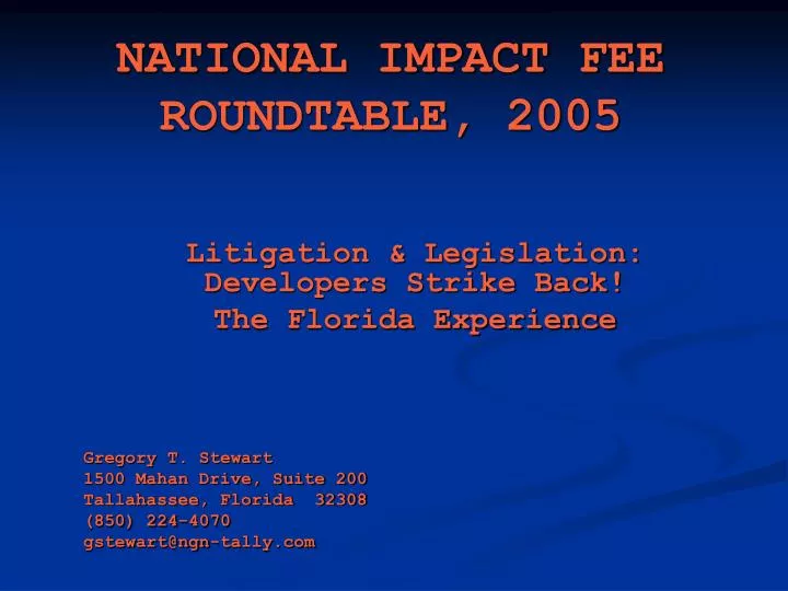 national impact fee roundtable 2005