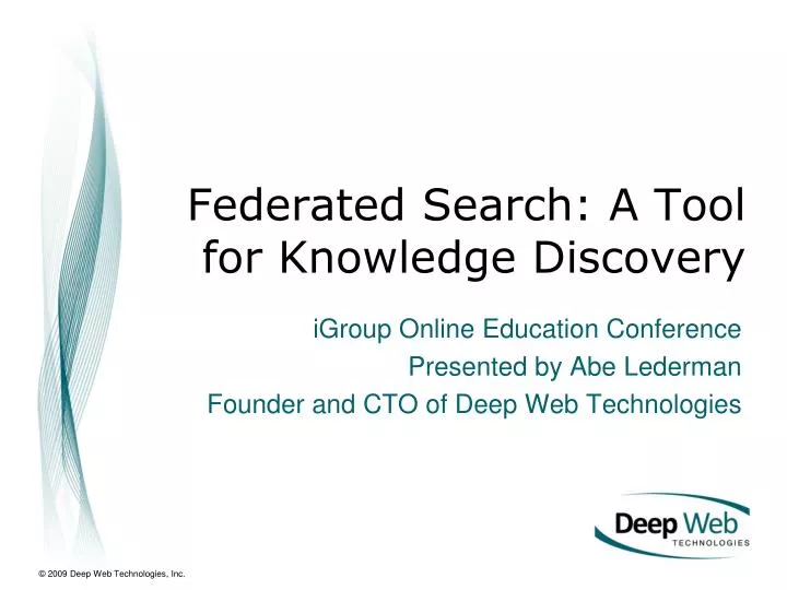 federated search a tool for knowledge discovery