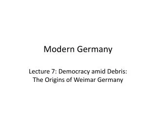 Modern Germany